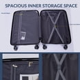 thumbnail image 5 of Shininglove 3pcs Hardshell Luggage Sets With Spinner Wheels TSA Lock for Travel (20/24/28), 5 of 8