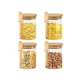 thumbnail image 1 of Glass Jars with Bamboo Lid & Spoons, with Airtight Lid, 15 Oz/450ML Glass Food Storage Containers 9, 1 of 5