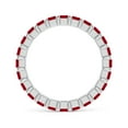 thumbnail image 2 of Angara Natural 3.15 ct Ruby Eternity Ring for Women in 14K White Gold – July Birthstone Jewelry | Square Ruby Ring for Women (Ring Size - 6), 2 of 10