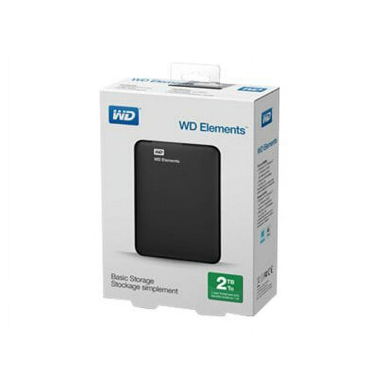 WD 2 TB Elements Portable External Hard Drive - USB 3.0, Black : :  Informatique