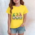 thumbnail image 2 of Hessimy Girls Short Sleeve Tops Casual Crewneck T Shirts Kids Babydoll Tunic Tees Blouses(Yellow,9-10 Years), 2 of 4