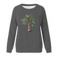 thumbnail image 4 of Ounisa Christmas Palm Tree Sweatshirt for Women Funny Hawaiian Beach Tropical Xmas Pullover Long Sleeve Christmas Shirt Top, 4 of 4