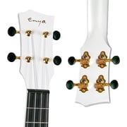 Enya Musical Tenor Ukulele 26 Inch Carbon Fiber Cutaway, White, 5.84 lb