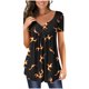 thumbnail image 2 of ICHUANYI Clearance Womens Casual Tops V- Neck Hide Belly Short Sleeve T- Cute Flowy Tunic Blouses(Black, L) ICHUANYI WER2023080909095, 2 of 7