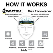 Halo Headband Slim 1 Wide Pullover Sweatband - White