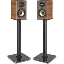 Upgraded 45° Rotating Speaker Stand for Surround Sound, Heavy Duty 28 Inch Bookshelf Speaker Stand, 1 Pair