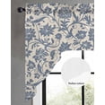 thumbnail image 2 of Light Blue Floral Swag Valances for Windows, Small Curtains Drapes, Rustic Vintage Flowers Botanical Spring Kitchen Window Curtains Over Sink Window Treatment Valance for Bedroom/Bathroom 56"x36", 2 of 5