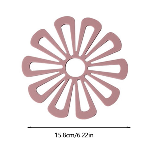 Household Flower-Shaped Dining Table Heat Insulation, Non-Slip Tea Mat