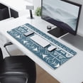 thumbnail image 2 of Long Mouse Pads for Desk,Blue Geometric Triangle Arrow Pattern Desk Mats on Top Of Desks, Desk Mouse Pad Extra Large with 3mm Non-Slip Base and Stitched Edge for Gaming,Office,Work,Home 31.5"x11.8", 2 of 6