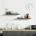 thumbnail image 3 of Delta Cycle Slim Floating Wall Shelves, Set of 2, 36’ x 8’ x .5’, Black, 3 of 8