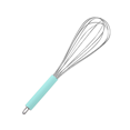 thumbnail image 1 of Batidor de acero inoxidable, herramienta de cocina con forma de globo con mango de silicona suave, utensilio para mezclar y batir, 1 of 5
