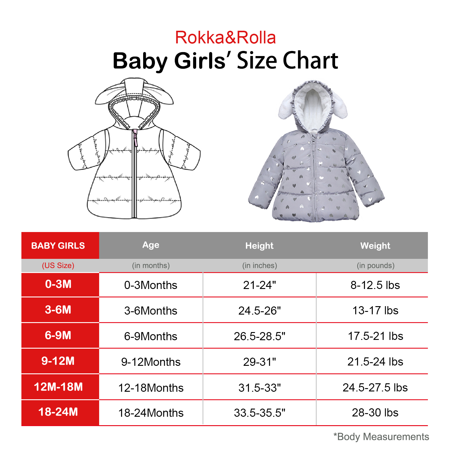 Rokka&Rolla Baby Girls' Infant Fleece Puffer Jacket -Toddler Warm Winter Coat, Sizes 6-24M - image 2 of 6