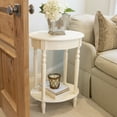thumbnail image 1 of Décor Therapy FR1473 Simplify Oval Accent Table, Antique White, 1 of 5