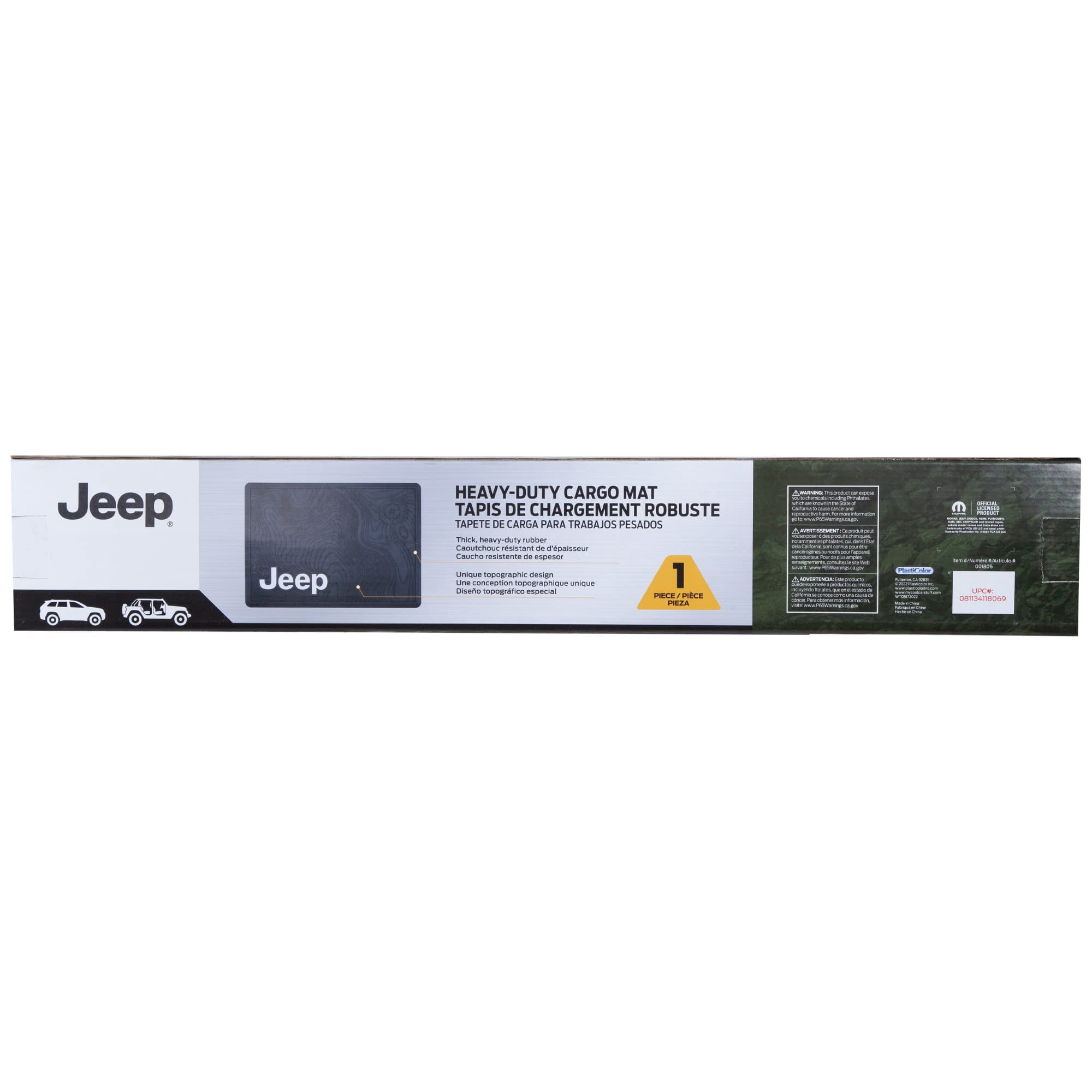 Jeep Heavy Duty Rear Cargo Mat Floor Liner 25" x 35" Universal