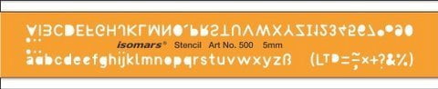 FineArt Lettering Guide Drawing Template Stencil 5mm - Yellow - Walmart.com