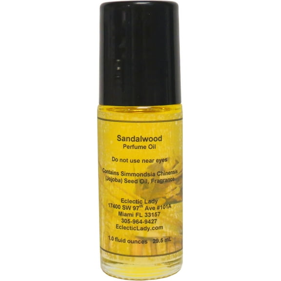 Sandalwood Perfume Oil, 1.0 Oz Portable Roll-On Fragrance