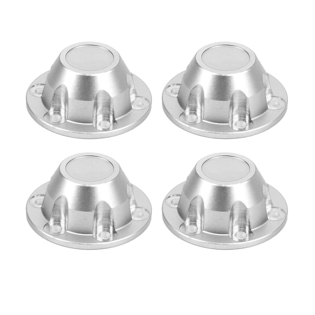 Wheel Hubcaps, Wheel Hub Dust For 1/6 RC Car Silver