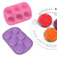 thumbnail image 2 of Molde de flores para Fondant DIY, pudín de Chocolate, molde de silicona para manualidades, herramienta para hornear reutilizable para el hogar, Herramientas y accesorios para hornear Púrpura Wosthever HA075148-02, 2 of 6
