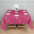 thumbnail image 3 of Pink Skull Snowflake Pattern Square Tablecloth,Waterproof Square Table Cover,Wipeable Spillproof Washable Table Cover for Home Kitchen Party Decor 60"x60"(152x152cm), 3 of 6