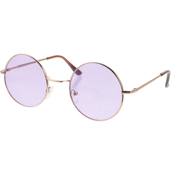 Sunglasses Vintage Metal Frame Kid Children Purple for Men Women Trendy Fitness