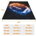 thumbnail image 3 of American Football Rugby Flannel Throw Blanket American Football Sport Pattern Cozy&Soft Plush Blankets for Bed Couch Living Room Sofa Chair, 3 of 6