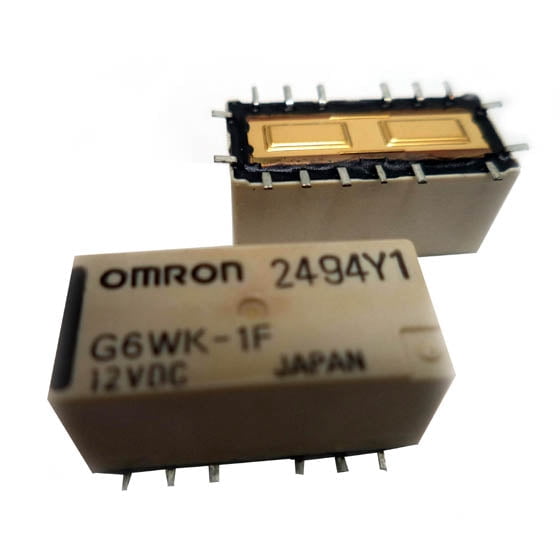 G6WK-1F DC12 - RELAY DC LATCH 12V 1P2T 16P SMT 30MA HIGH FREQUENCY RELAY 2.5GHZ