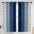 thumbnail image 2 of Yakamok Blue Curtain for Bedroom/Living Room Blackout, Ombre Grommet Curtains Room Darkening 2 Panels,52x63 inches, 2 of 7