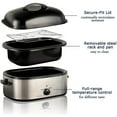 thumbnail image 3 of Superjoe 18 Quart Roaster Oven with Self-Basting Lid Removable Pan, Stainless Steel Silver, 3 of 8