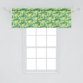 thumbnail image 2 of Ambesonne Floral Window Valance, Lemons Leaves and Flowers, 54" X 18", Seafoam Green and Yellow, 2 of 3