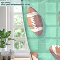 thumbnail image 4 of Yayeee Window Curtains Set of 2 for Living Room Light Filtering 63"x52", Green American Footballs, 4 of 7