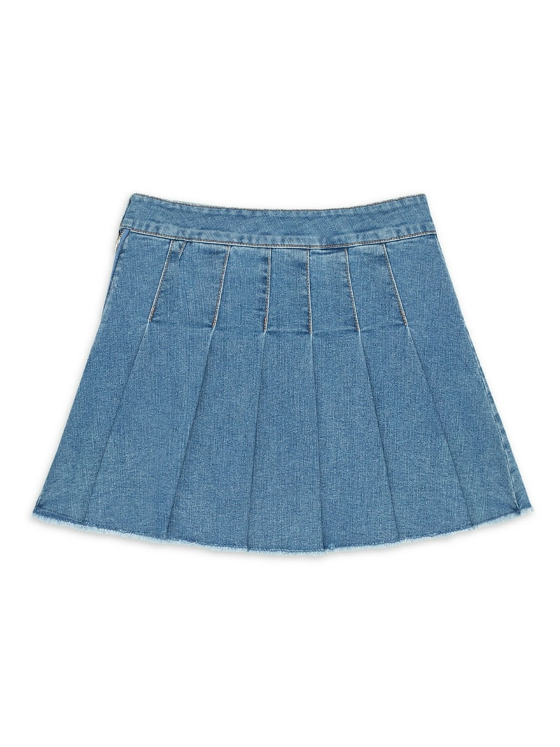 Jordache Girls Pleated Denim Skirt, Sizes XS-XXL - Walmart.com