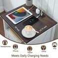 thumbnail image 4 of Farmhouse 2 Drawers Dresser for Bedroom, Rustic Small Chest of Drawers with Charging Station, Wood End Table with Open Shelf, White Modern Nightstand for Bedroom, Living Room, Entryway, 4 of 14