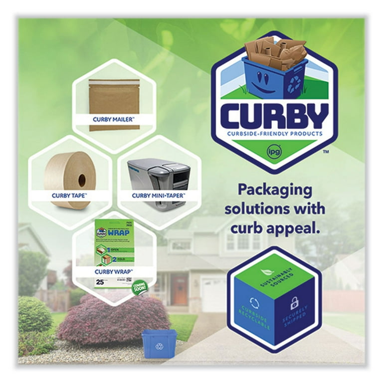 Curby Mailer Self-Sealing Recyclable Mailer, Paper Padding, Self-Adhesive, #2, 11.38 x 9.5, 30/Carton Curby Mailer Self-Sealing Recyclable Mailer, Paper Padding, Self-Adhesive, #2, 11.38 x 9.5, 30/Carton