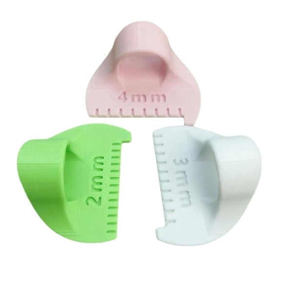 YIGSECU 3Pcs Sewing Templates Ruler Quilting Measuring Guides Finger Patchwork Stitching Aid For Sewing Quilting Fabric Crafting