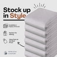 thumbnail image 5 of HEIRLOOM COMFORT Ash Grey Cloth Dinner Napkins (Set of 12), Diamond Weave, 16x16 Inch, 100% Cotton, Soft & Reusable Table Linen Napkin for Modern Dining, Formal Events & Everyday Table Setting, 5 of 7