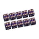thumbnail image 3 of Paquete de 10 dados de seis caras, juguetes de barra opacos D6 de 16 mm para juegos de mesa de rol y matemáticas. Violeta, 3 of 6