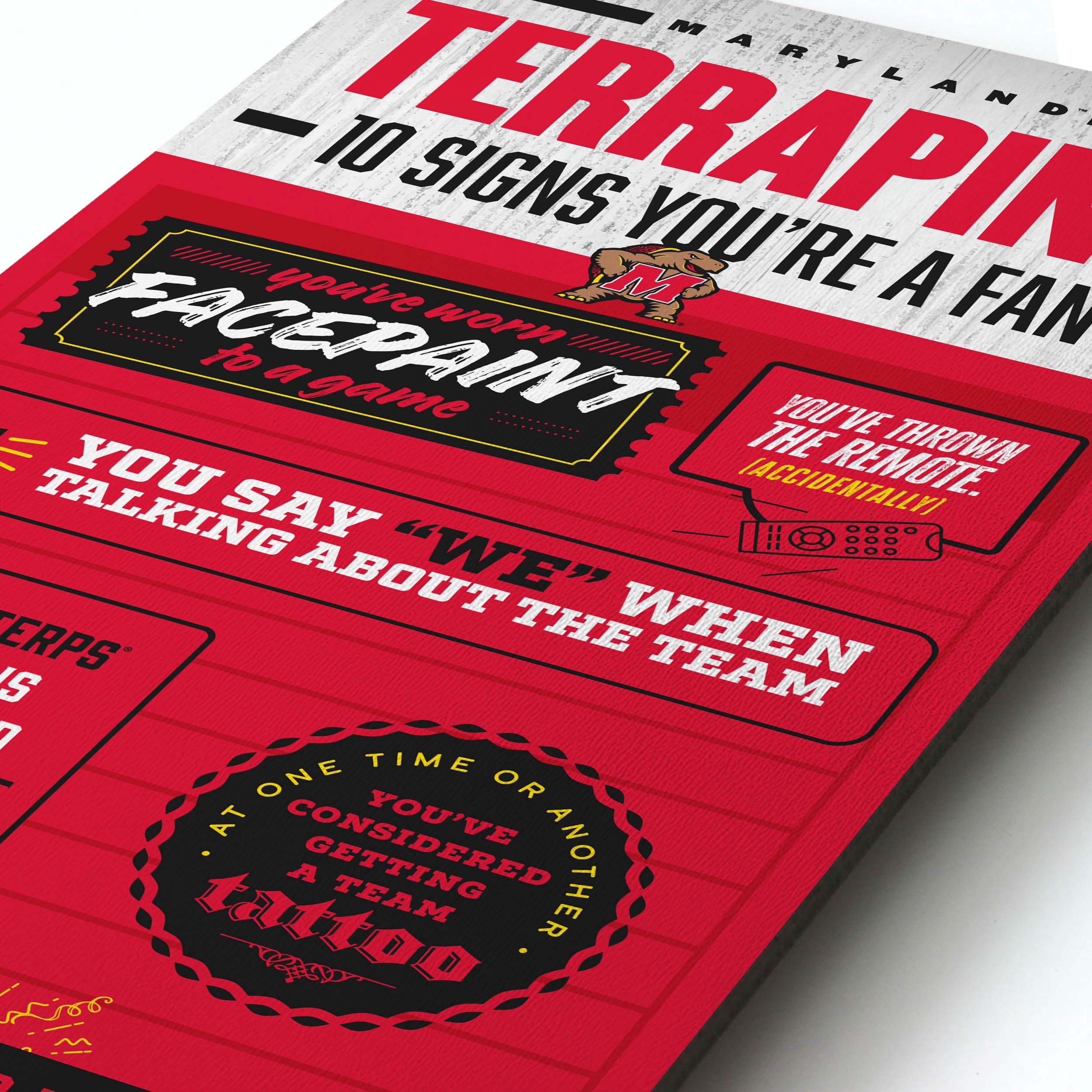 YouTheFan NCAA Maryland Terrapins 3D Top 10 Wall Art
