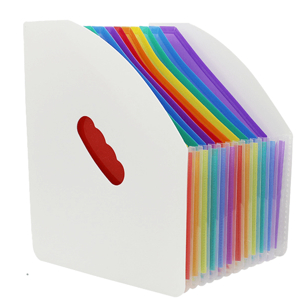 Carpeta de archivos A4, bolsa de órganos telescópica oblicua, estante de datos de clasificación multicapa