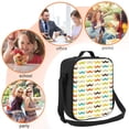 thumbnail image 5 of Lsque Colorful Mustache Lunch Bag Lunch Box for Women Men Reusable Insulated Lunch Tote Bag,Leakproof Thermal Cooler Sack Food Handbags Case High Capacity, 5 of 9