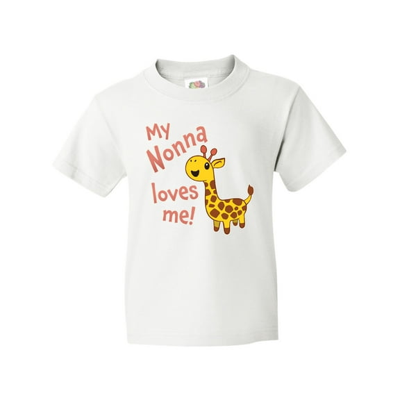 Inktastic My Nonna Loves me- cute giraffe Youth T-Shirt