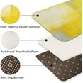 thumbnail image 5 of 2 Pieces Kitchen Rugs, Abstract Anti Fatigue Non Slip Foam Cushioned Grey and Yellow Art Painting Comfort Indoor Floor Mat Runner Rug Set for Laundry Office Sink Bathroom (17"x48"+17"x24"), 5 of 6