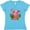 Aqua, variant on Inktastic Flamingo with Tropical Flowers Women's V-Neck T-Shirt