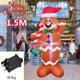 thumbnail image 1 of Muleta de decoración navideña, juguete inflable de Papá Noel con luces LED, modelo inflable para exteriores, adorno para fiesta y decoración de jardín, 1,2 M, 1 of 5