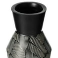 thumbnail image 3 of Trumpet Classic Style Straight Designed Table Vase for Entryway Dining or Living Room, Ceramic Black, 3 of 7