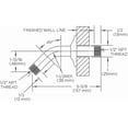 thumbnail image 2 of Speakman 5.5 in. Brass Shower Arm and Flange, Polished Chrome, 2 of 4