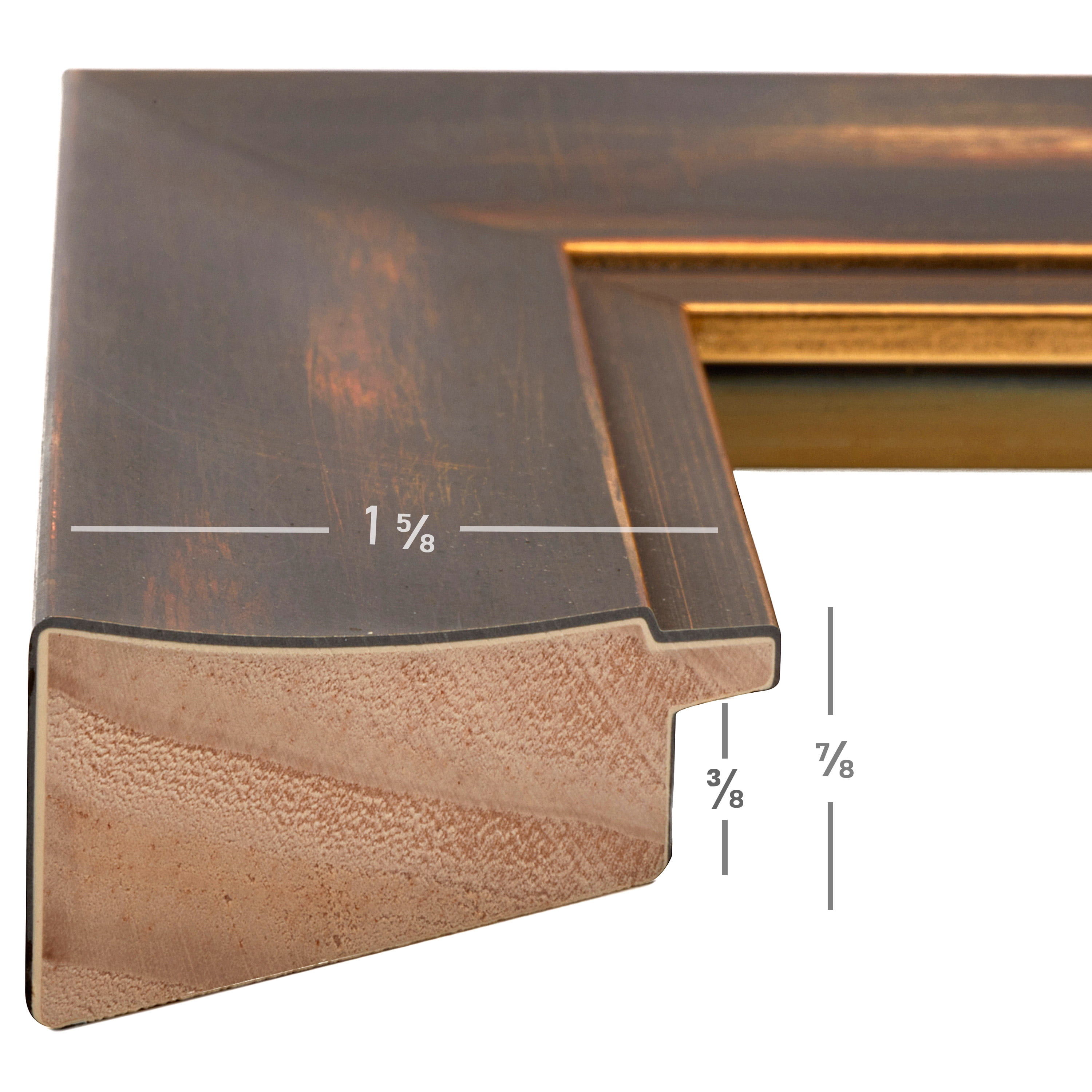 Craig Frames Aristocrat, 22x28 inch Gold and Copper Picture Frame Matted for a 18x24 Photo