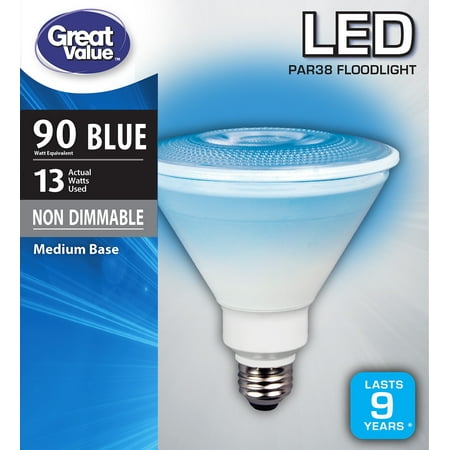Great Value Led P38 Floodlight Light Bulb 13w 90w Equivalent Great Value Led P38 Floodlight Light Bulb 13w 90w Equivalent Blue Com