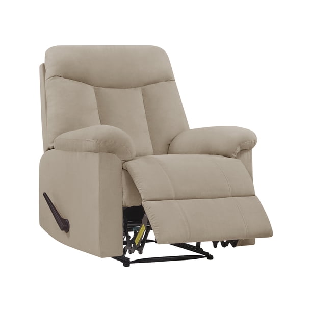 Homesvale Montero Microfiber Wall Hugger Recliner Chair, Khaki