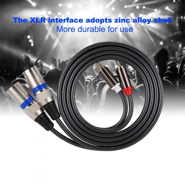 Cable Adaptador De Audio Macho A XLR Macho De 1,5 M Cable De Conexión Cable De PVC De Doble , Línea Macho A Macho, Para Amplificadores De Auriculares, Con Mezcladores De