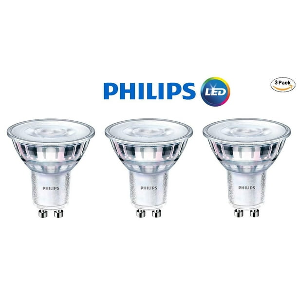 Philips 465104 LED GU10 Dimmable 35-Degree Spot Light Bulb: 400-Lumen, 5000K Daylight, 50-Watt Equivalent, 120V MR16, 3-Pack - Walmart.com